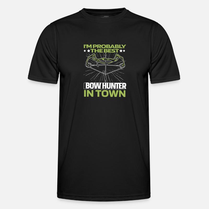 Bogenjagd Bogenjäger Witzig - Männer Funktions-T-Shirt - Schwarz