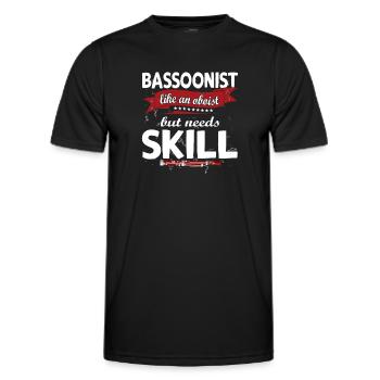 Holzblasinstrument Musik Bassoonist - Männer Funktions-T-Shirt - Schwarz - Vorne - AI Model Male 178 dark (178cm)