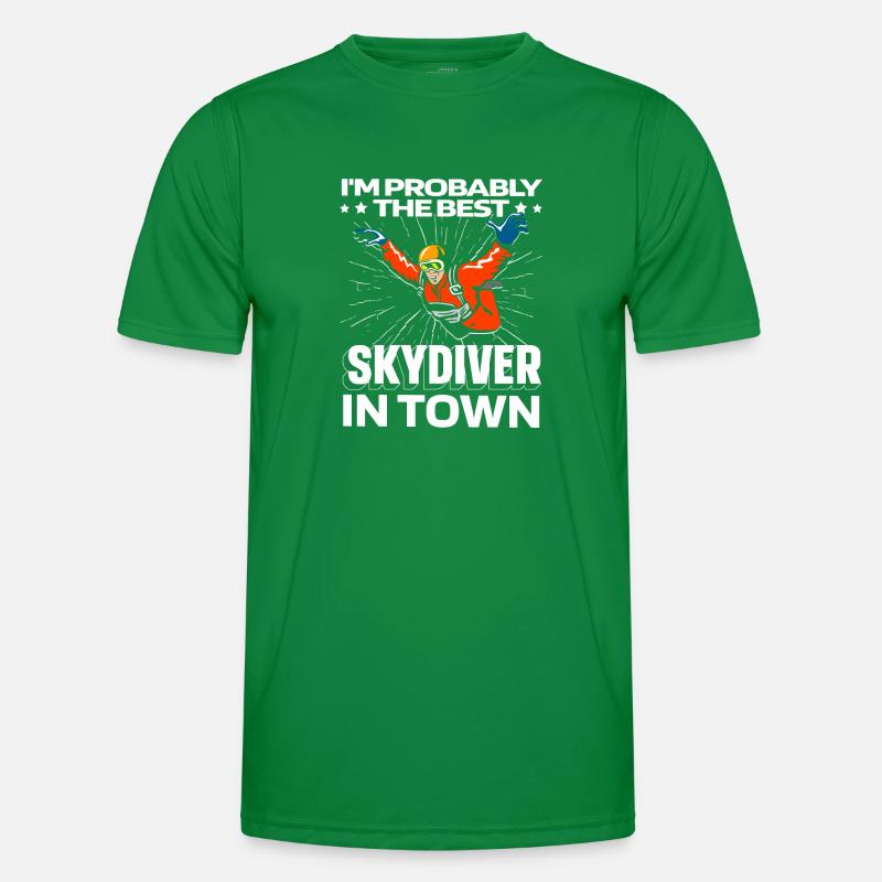 Skydiving Skydiving Funny Men's Functional T-Shirt
