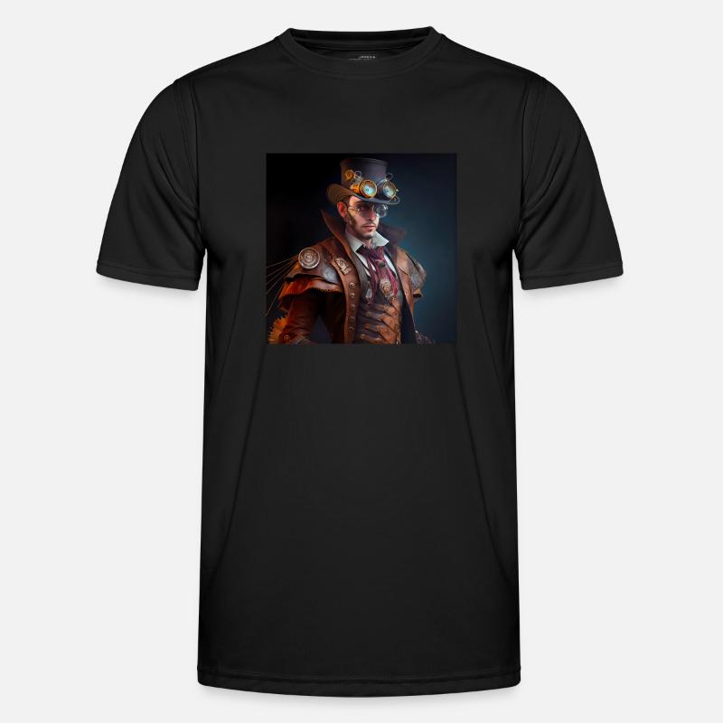 Steampunk Sci-Fi character Männer Funktions-T-Shirt