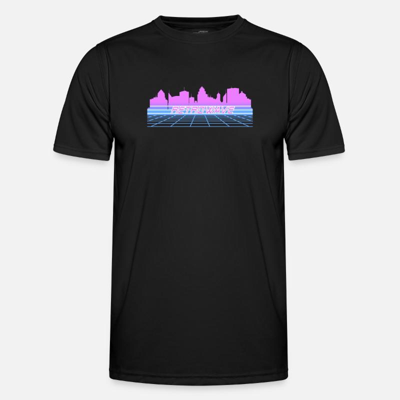 Retrowave Synthwave 80s Design Männer Funktions-T-Shirt