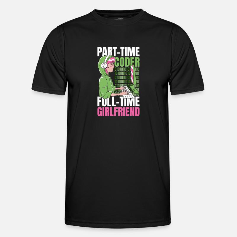Entwickler Coder Programmierer Feste Freundin - Männer Funktions-T-Shirt - Schwarz