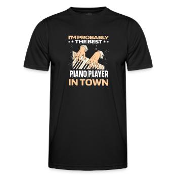 Pianist Klavier Piano - Men's Functional T-Shirt - black - Front - AI Model Male 178 dark (178cm)