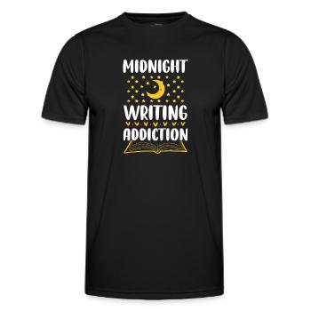 Midnight Writing Addiction - Écrivain Auteur - T-shirt sport Homme - noir - Devant - AI Model Male 178 dark (178cm)