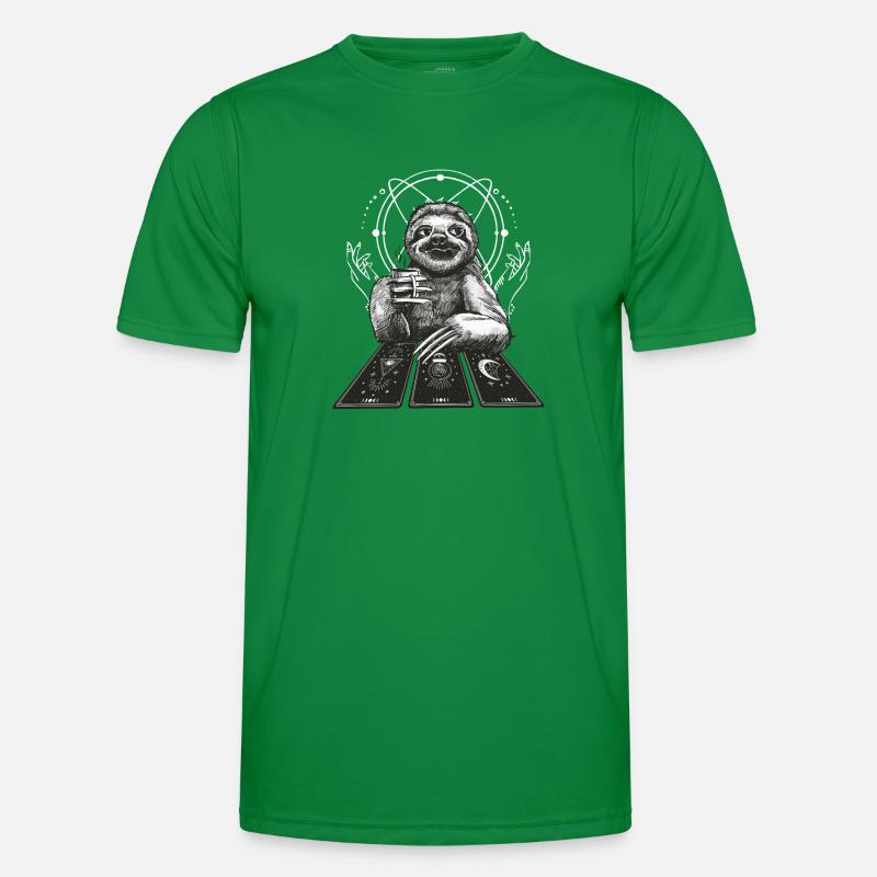 Sloth Tarot Card Reader Cool Tarot Cartomancy Männer Funktions-T-Shirt