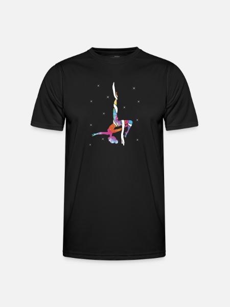 Aerial Silk Akrobatik Circus Aerialist - Männer Funktions-T-Shirt - Schwarz