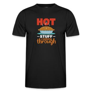 Apple pie - Men's Functional T-Shirt - black - Front - AI Model Male 178 dark (178cm)