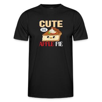 Apple pie - Men's Functional T-Shirt - black - Front - AI Model Male 178 dark (178cm)