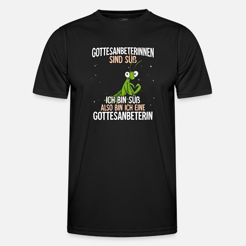 Gottesanbeterinnen Sind Süß Gottesanbeterin - Männer Funktions-T-Shirt - Schwarz