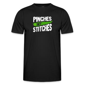 St Patrick's Day Clover Lucky Irish Pinches Get - Men's Functional T-Shirt - black - Front - AI Model Male 178 dark (178cm)