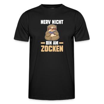 Nerv Nicht Bin Am Zocken - Männer Funktions-T-Shirt - Schwarz - Vorne - AI Model Male 178 dark (178cm)