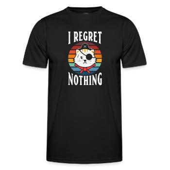 Je ne regrette rien - T-shirt sport Homme - noir - Devant - AI Model Male 178 dark (178cm)