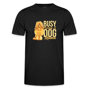 Busy being A dog mama - Männer Funktions-T-Shirt - Schwarz - Vorne - AI Model Male 178 dark (178cm)