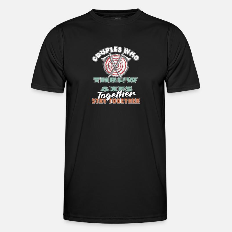 Axe Throwing Axe Thrower Pair - Men's Functional T-Shirt - black