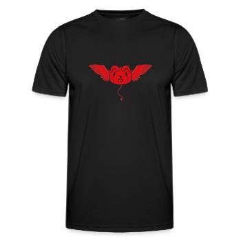 Cute devil cat - Men's Functional T-Shirt - black - Front - AI Model Male 178 dark (178cm)