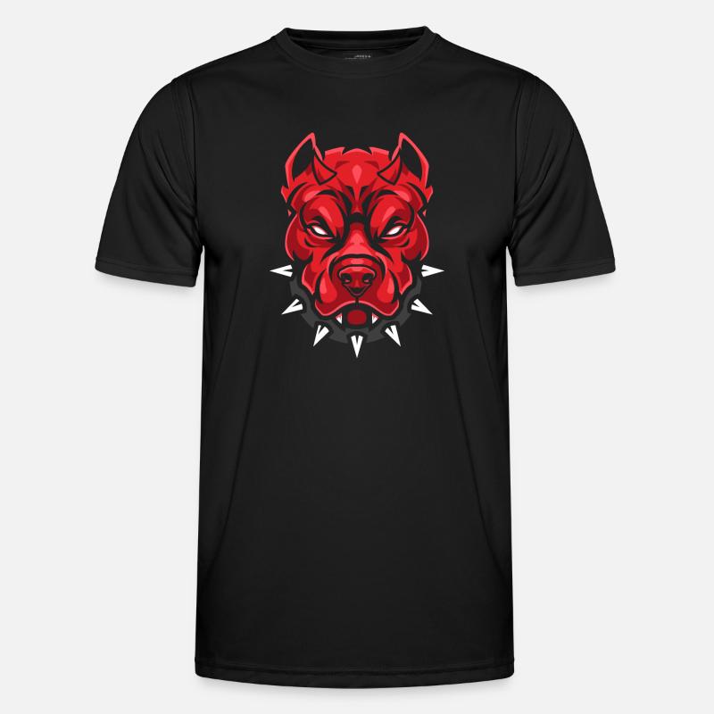 Devil Pit Bull Dog Men's Functional T-Shirt