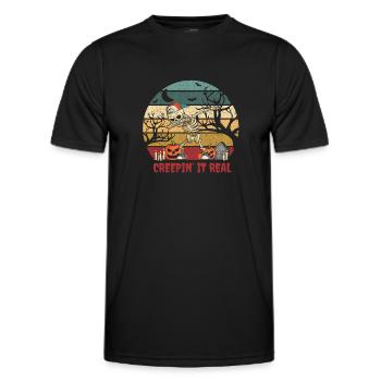 Creepin it real - Men's Functional T-Shirt - black - Front - AI Model Male 178 dark (178cm)