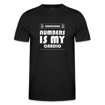 Crunching Numbers is My Cardio - Accountant Funny - Men's Functional T-Shirt - black - Front - AI Model Male 178 dark (178cm)