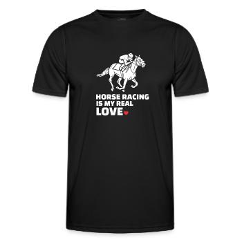 Ich Liebe Pferderennen - Männer Funktions-T-Shirt - Schwarz - Vorne - AI Model Male 178 dark (178cm)