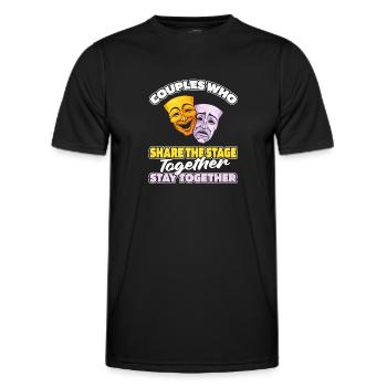 Theater Actor Couple - Men's Functional T-Shirt - black - Front - AI Model Male 178 dark (178cm)