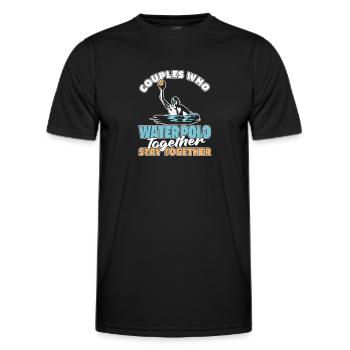 Wasserball Wasserballer Paar - Männer Funktions-T-Shirt - Schwarz - Vorne - AI Model Male 178 dark (178cm)