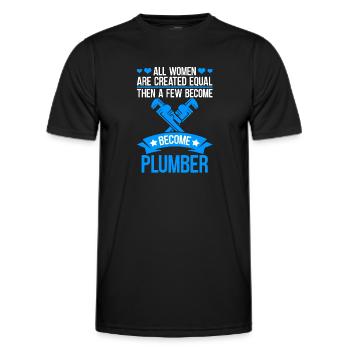 Rohrinstallation Rohrinstallateur Rohre - Männer Funktions-T-Shirt - Schwarz - Vorne - AI Model Male 178 dark (178cm)