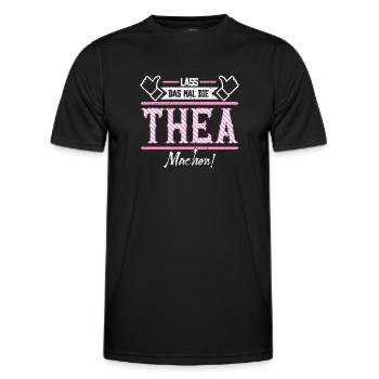 Thea Geschenkidee Geschenk Geburtstag - Männer Funktions-T-Shirt - Schwarz - Vorne - AI Model Male 178 dark (178cm)