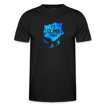 I'd Climb That Rock Climbing Bouldering Climber Ro - Männer Funktions-T-Shirt - Schwarz - Vorne - AI Model Male 178 dark (178cm)