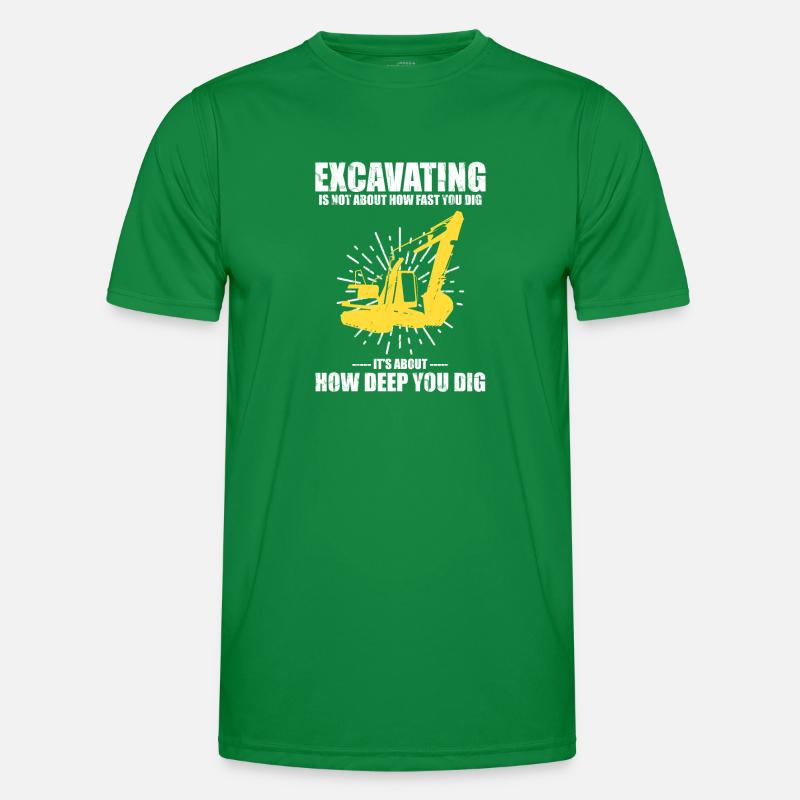 Excavator driver for excavator reverse drivers Men's Functional T-Shirt