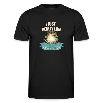Stetnen lover - Men's Functional T-Shirt - black - Front - AI Model Male 178 dark (178cm)