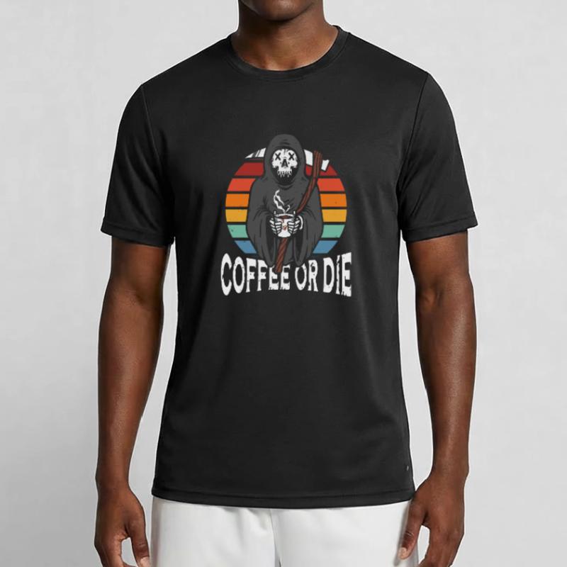 Kaffee Oder Sterben Männer Funktions-T-Shirt