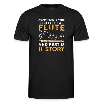 I took a flute and rest is history - - Men's Functional T-Shirt - black - Front - AI Model Male 178 dark (178cm)