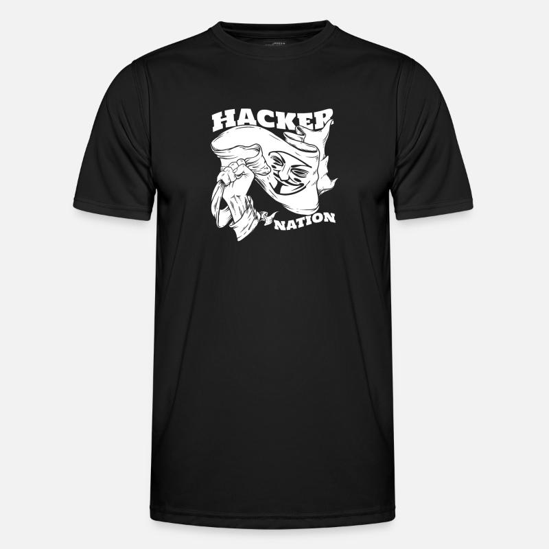 Entwickler Coder Programmierer Hacker - Männer Funktions-T-Shirt - Schwarz