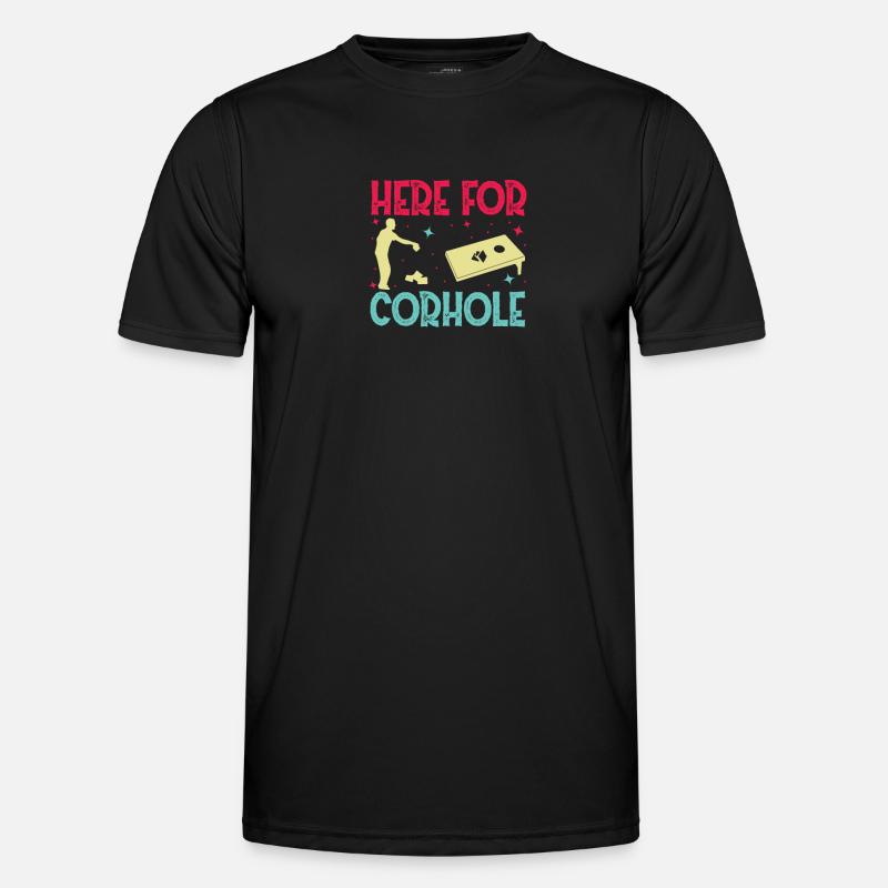 Here for Cornhole Men's Functional T-Shirt