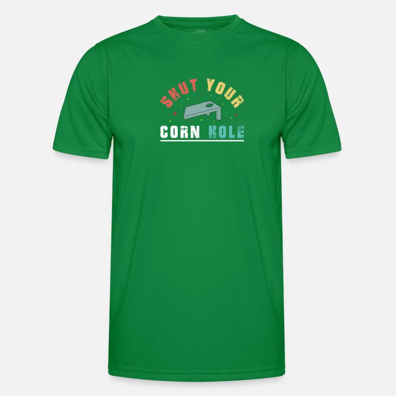 Shut your Cornhole Männer Funktions-T-Shirt