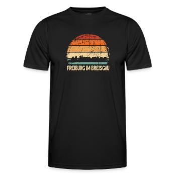 Freiburg - Männer Funktions-T-Shirt - Schwarz - Vorne - AI Model Male 178 dark (178cm)