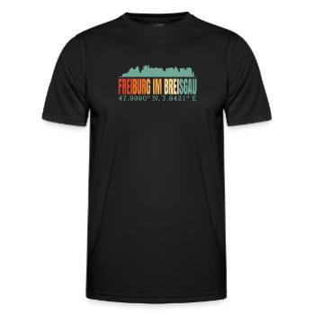 Freiburg - Männer Funktions-T-Shirt - Schwarz - Vorne - AI Model Male 178 dark (178cm)