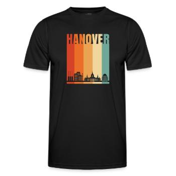 Hannover - Männer Funktions-T-Shirt - Schwarz - Vorne - AI Model Male 178 dark (178cm)