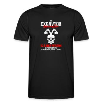 Heavy Equipment Operator and Excavator Operator Design - Men's Functional T-Shirt - black - Front - AI Model Male 178 dark (178cm)