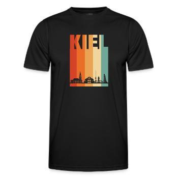Kiel - Männer Funktions-T-Shirt - Schwarz - Vorne - AI Model Male 178 dark (178cm)