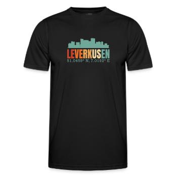 Leverkusen - Männer Funktions-T-Shirt - Schwarz - Vorne - AI Model Male 178 dark (178cm)