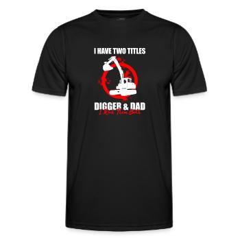 Heavy Equipment Operator and Excavator Operator Design - Men's Functional T-Shirt - black - Front - AI Model Male 178 dark (178cm)