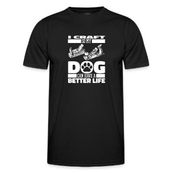 Craftsman Dog - Men's Functional T-Shirt - black - Front - AI Model Male 178 dark (178cm)
