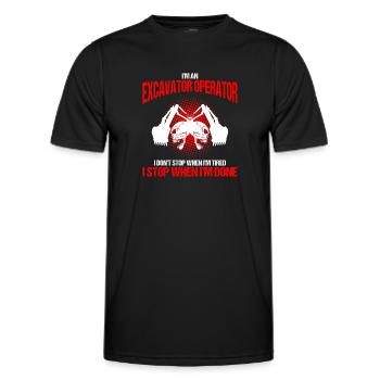Heavy Equipment Operator and Excavator Operator Design - Men's Functional T-Shirt - black - Front - AI Model Male 178 dark (178cm)