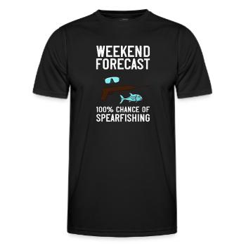 Spearfishing Spear Fishermen Fish Spear Fishermen - Men's Functional T-Shirt - black - Front - AI Model Male 178 dark (178cm)