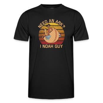 Need a Noah's Ark Guy Funny Archa Noah - Men's Functional T-Shirt - black - Front - AI Model Male 178 dark (178cm)