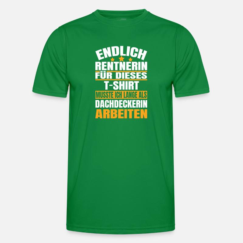 Endlich Rente 2023 Ruhestand Beruf Dachdeckerin Männer Funktions-T-Shirt