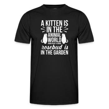 Ein Kätzchen Ist In Der Tierwelt - Männer Funktions-T-Shirt - Schwarz - Vorne - AI Model Male 178 dark (178cm)