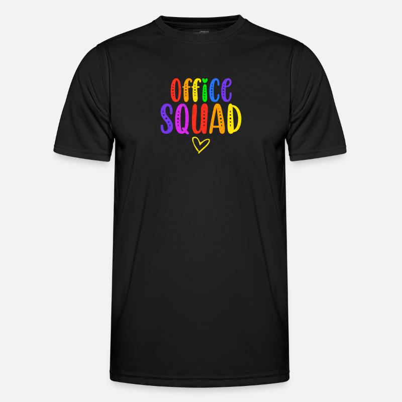 Office Squad Verwaltungsassistent Geschenkeschule - Männer Funktions-T-Shirt - Schwarz