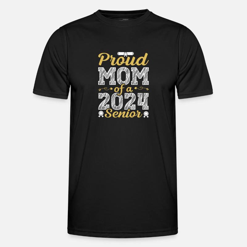 Lustige Stolze Mutter Eines Abschlussgeschenks - Männer Funktions-T-Shirt - Schwarz